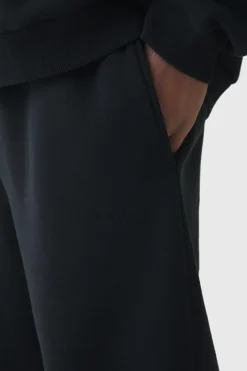 Plus Brushed Back Embroidered Straight Fit Joggers