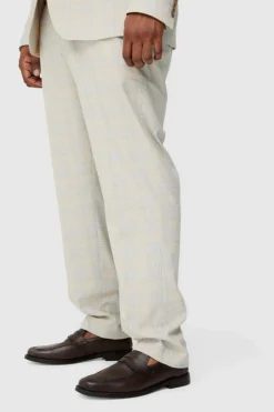 Plus Checked Skinny Fit Trousers