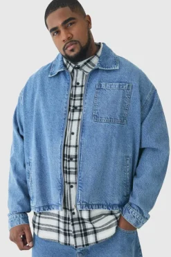 Plus Classic Denim Harrington Jacket