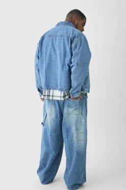 Plus Classic Denim Harrington Jacket