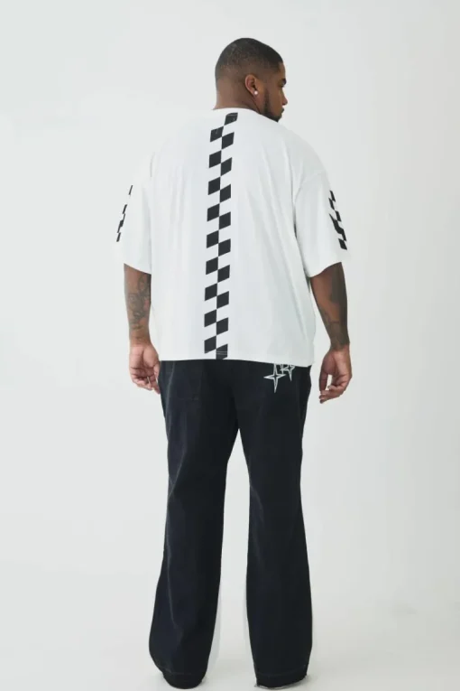 Plus Crotch Applique Gusset Detail Flared Jeans