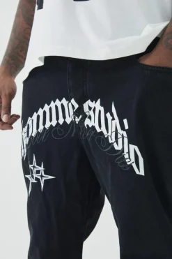 Plus Crotch Applique Gusset Detail Flared Jeans
