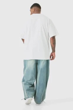 Plus Denim Parachute Jeans