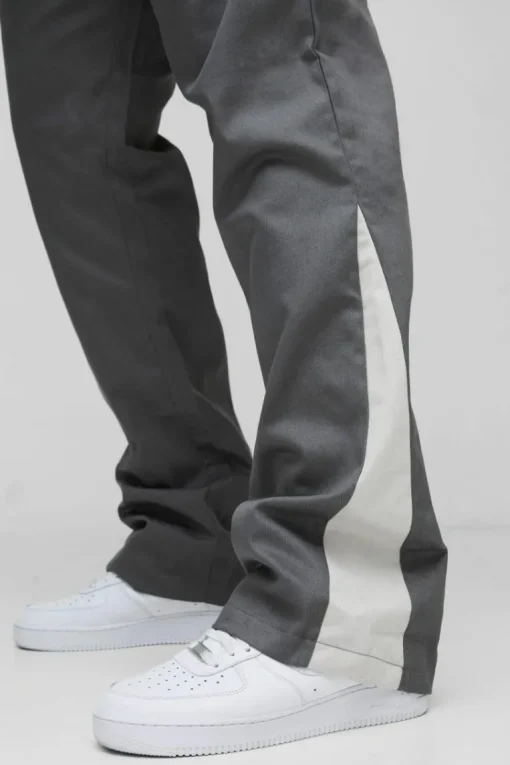 Plus Drawcord Waist Stacked Flared Gusset Trousers