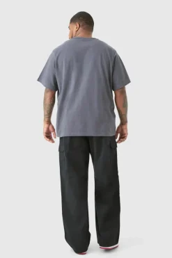 Plus Elasticated Waist Relaxed Fit Cargo Trousers
