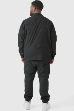 Plus Elasticated Waist Twill Slim Fit Cargo Tab Trouser
