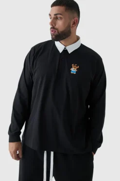 Plus Embroidered Rugby Polo
