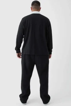 Plus Embroidered Rugby Polo