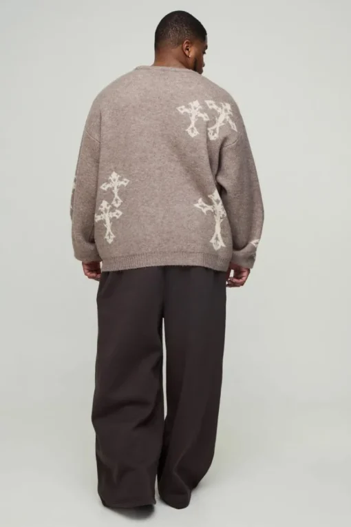 Plus 330GSM Basic Extreme Wide Leg Jogger