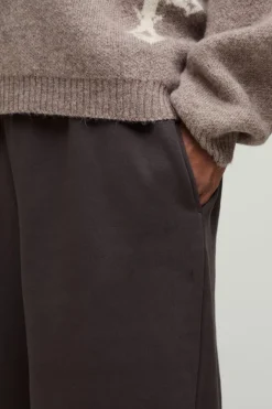 Plus 330GSM Basic Extreme Wide Leg Jogger