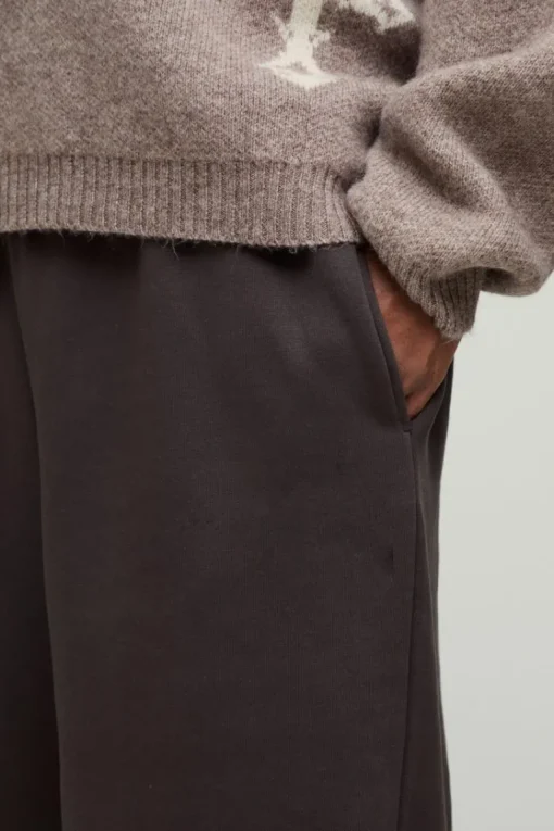 Plus 330GSM Basic Extreme Wide Leg Jogger