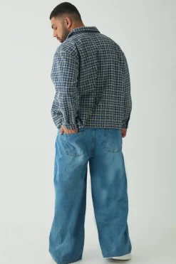 Plus Heavy Weight Boucle Overshirt