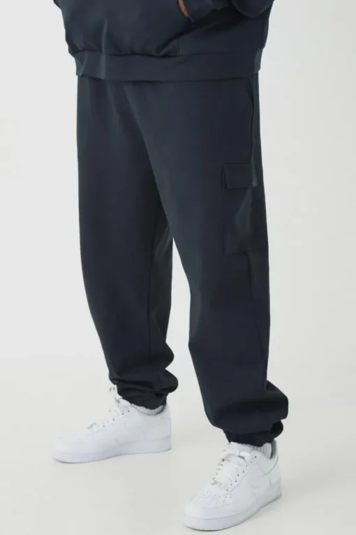 Plus Interlock Slim Fit Smart Cargo Joggers