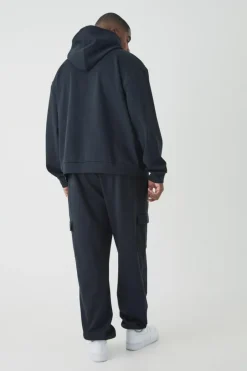 Plus Interlock Slim Fit Smart Cargo Joggers