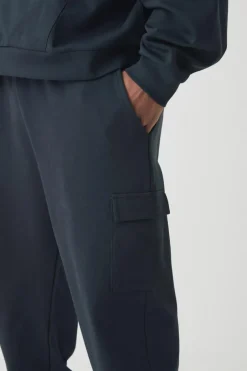 Plus Interlock Slim Fit Smart Cargo Joggers