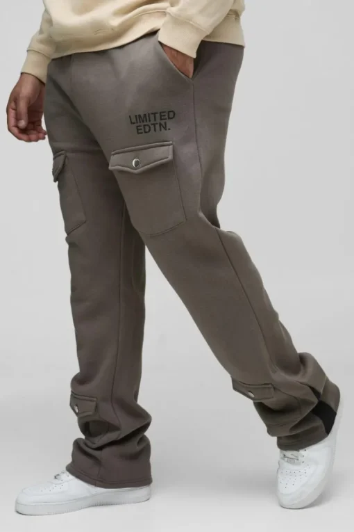 Plus Limited Slim Flare Cargo Gusset Jogger