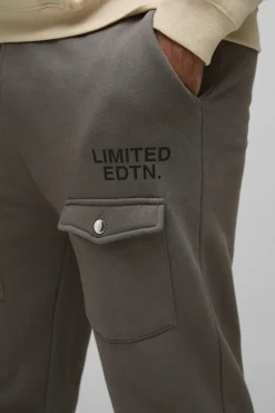Plus Limited Slim Flare Cargo Gusset Jogger