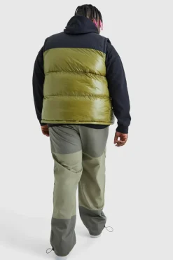 Plus Man High Shine Colour Block Gilet