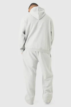 Plus Man Signature Relaxed Fit Jogger In Grey Marl