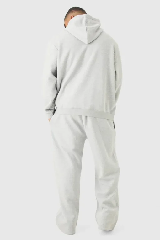 Plus Man Signature Relaxed Fit Jogger In Grey Marl