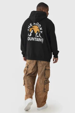 Plus Mountains Graphic Oversized Hoodie