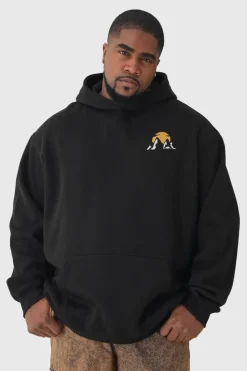 Plus Mountains Graphic Oversized Hoodie