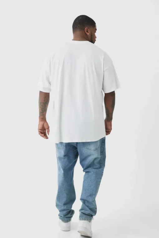 Plus Nasa Printed Licensed T-shirt In White