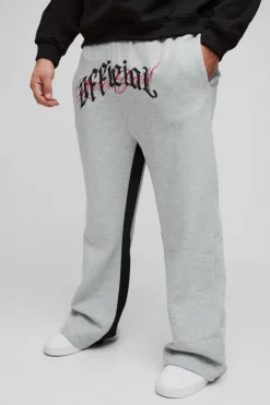Plus Official Embroidery Relaxed Flare Jogger