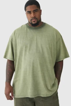 Plus Oversized Acid Wash T-Shirt