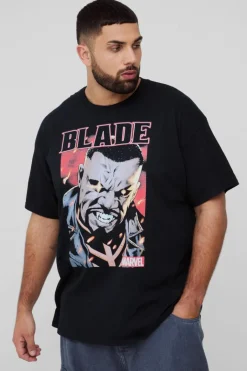 Plus Oversized Blade Comic License Print T-Shirt