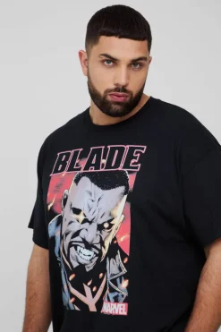 Plus Oversized Blade Comic License Print T-Shirt