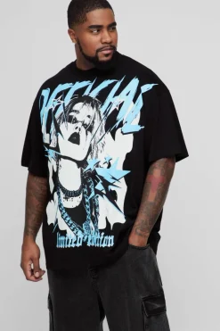 Plus Oversized Boxy Official Tour Large Scale Print T-Shirt