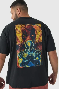 Plus Oversized Deadpool Wolverine License T-Shirt