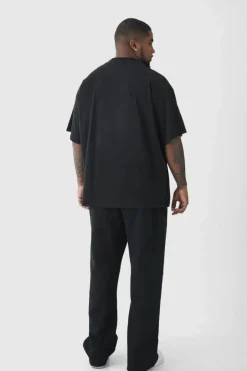 Plus Oversized Extended Neck Basic T-Shirt