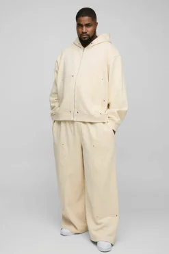 Plus Oversized Heavyweight Carpenter Wide Leg Tracksuit