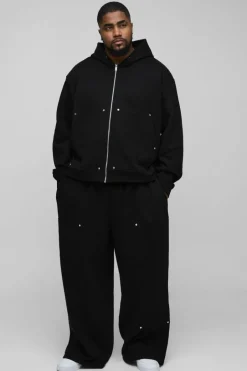 Plus Oversized Heavyweight Carpenter Wide Leg Tracksuit