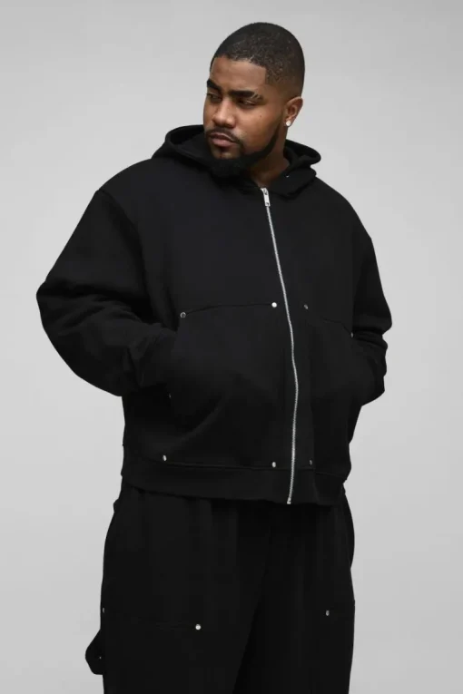 Plus Oversized Heavyweight Carpenter Wide Leg Tracksuit