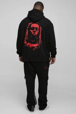Plus Oversized Lil Wayne License Print Hoodie
