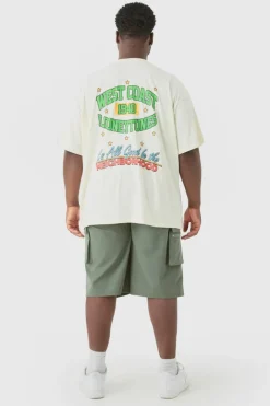 Plus Oversized Looney Tunes License T-shirt Ecru