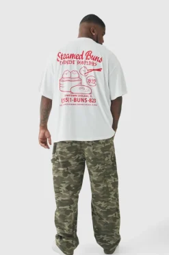 Plus Oversized Steamed Dumplings Graphic T-Shirt