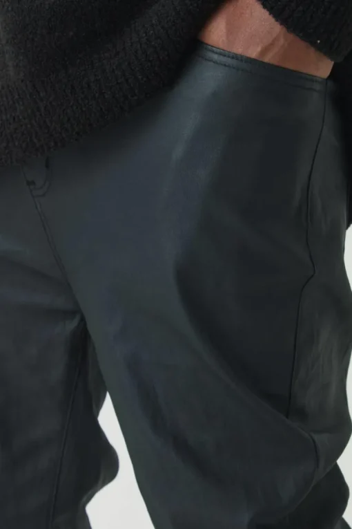 Plus PU Coated Super Skinny Jeans