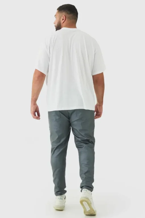 Plus PU Coated Super Skinny Jeans