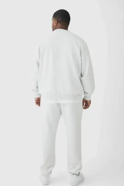 Plus Regular Fit Jogger In Grey Marl
