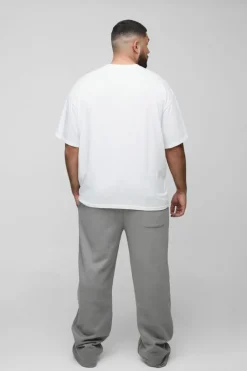 Plus Relaxed Double Waistband Heart Print Jogger