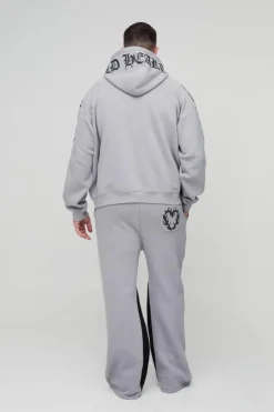 Plus Relaxed Flare Cold Hearted Puff Print Gusset Jogger
