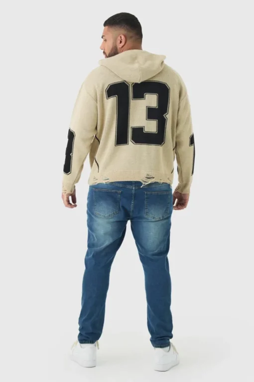 Plus Skinny Jeans With All Over Rips