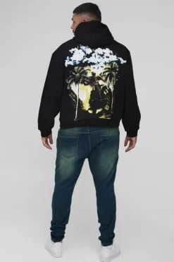 Plus Skinny Stretch Ripped Distressed Biker Jeans