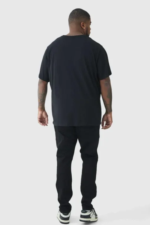 Plus Skull Print T-shirt In Black