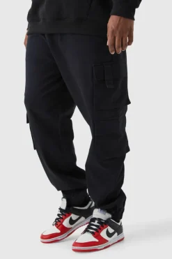Plus Slim Fit Cuffed Multi Cargo Pocket Trousers