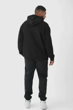 Plus Slim Fit Elasticated Waist Cuffed Cargo Trousers